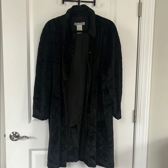 Emporio Armani Jackets & Blazers - Emporio Armani Black Faux Fur Coat
